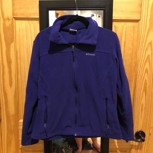 Women’s purple large L Columbia fleece zip jacket